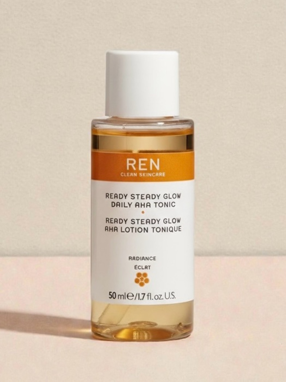 REN Ready Steady Glow Daily AHA Tonic 50ml/1.7oz Exfoliating Radiance Toner
